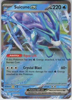 Suicune ex 010/034 Classic Collection Trading Card Game Classic Pokemon - Image 1