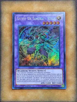 Yugioh Secret Six Samurai - Rihan SPWA-EN006 Secret Rare 1st Ed LP - Image 1