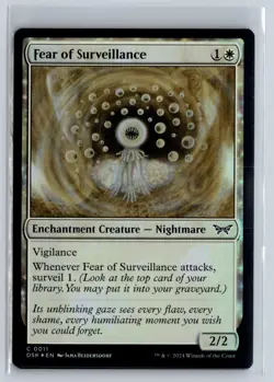 FOIL Fear of Surveillance Duskmourn - MTG Magic the Gathering Card - Image 1