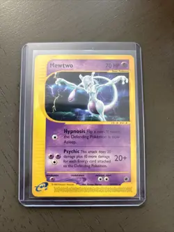 Pokemon Mewtwo TCG Reverse Holo Rare Card 56/165 Expedition Base Set - Image 1