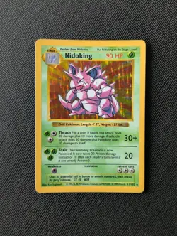 Nidoking Holo Shadowless Base Set 11/102 - WOTC 1999 Vintage Pokemon Card LP - Image 1