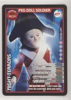 2010 Doctor Who - Monster Invasion Trading Card Game Peg Doll Soldier #277 - Image 1