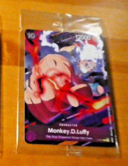 ONE PIECE ENGLISH CARD HOLO GAME CARTE Monkey.D.Luffy P-041 EN SEALED - Image 1