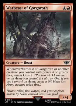 4x Warbeast of Gorgoroth MTG The Lord of the Rings: Tales of Middle-Earth NM Mag - Image 1