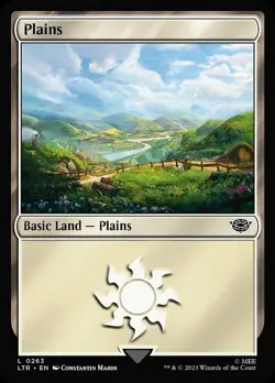 4x Plains (263) - Basic Land MTG The Lord of the Rings: Tales of Middle-Earth NM - Image 1