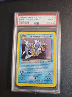 2000 Pokemon Rocket Dark Gyarados #8 Prerelease Holo Rare WoTC - Mint/ NM PSA 8 - Image 1