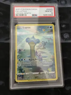 Pokemon Lapras Crown Zenith Galarian Gallery Full Art #GG05 PSA 10 Gem Mint - Image 1