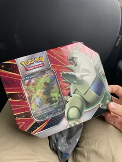 Pokemon Tyranitar V Strikers Tin Factory sealed 5 packs 820650809552 - Image 1