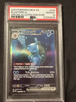 Blastoise EX 200/165 Special Illustration Rare PSA 10 GEM MT Pokemon 151 Set - Image 1