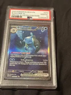 Blastoise EX 200/165 Special Illustration Rare PSA 10 GEM MT Pokemon 151 Set - Image 2