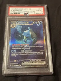 Blastoise EX 200/165 Special Illustration Rare PSA 10 GEM MT Pokemon 151 Set - Image 3