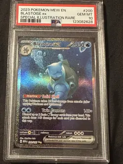 Blastoise EX 200/165 Special Illustration Rare PSA 10 GEM MT Pokemon 151 Set - Image 4