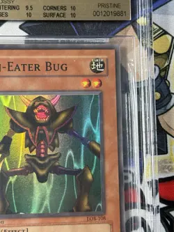 Yugioh BGS 10 Man-Eater Bug LOB-108 1st Edition Super Rare Glossy - Image 3