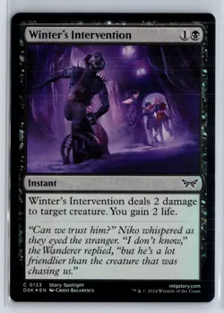FOIL Winter's Intervention Duskmourn Common - MTG Magic the Gathering Card - Image 1