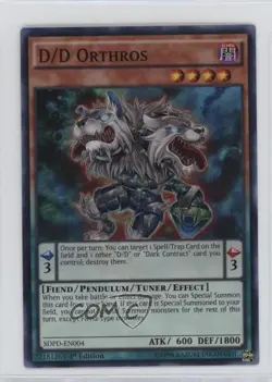 D/D Orthros 1st Ed. YuGiOh Pendulum Domination Structure Deck #SDPD-EN004 - Image 1