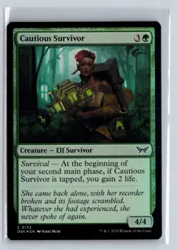 FOIL Cautious Survivor Duskmourn Common - MTG Magic the Gathering Card - Image 1