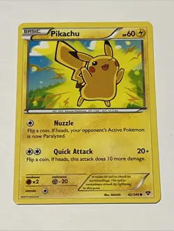 Pokemon Card Pikachu XY Base Set 42/146 Non-Holo 2014 LP-NM - Image 1