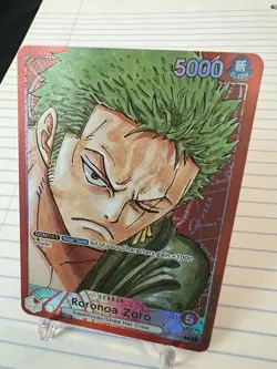 OP01-001 Roronoa Zoro Leader Parallel One Piece Card Collector Display TCG Art - Image 2
