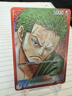 OP01-001 Roronoa Zoro Leader Parallel One Piece Card Collector Display TCG Art - Image 3