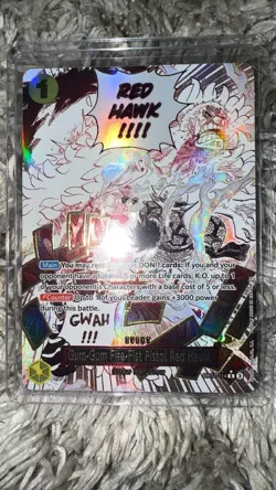 OP11-114🦴Gum-Gum Fire-Fist Pistol Red Hawk One Piece Manga Event Alt Art⚡Fast - Image 2