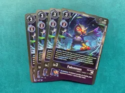 Falcomon EX4-053 Playset Alternative Being Booster Digimon Card x4 - Image 1