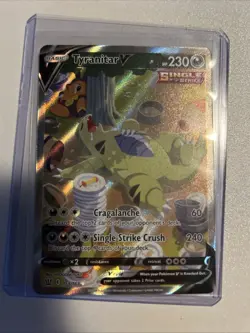 Pokemon Tyranitar v Alternate Full Art Holo Card 155/163 SWSH05 Battle Styles - Image 3