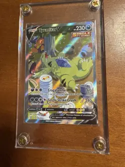 Pokemon Tyranitar v Alternate Full Art Holo Card 155/163 SWSH05 Battle Styles - Image 1
