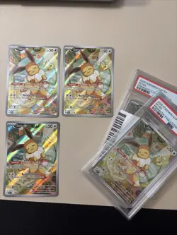 Pokemon TCG Eevee Full Art Trainer Card Promo Holo Lot PSA 9,8 + 3 Ungraded - Image 1
