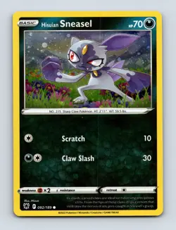 Hisuian Sneasel - (Cosmos Holo) 092/189 Deck Exclusives NM Promo Pokemon Card - Image 1