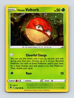 Hisuian Voltorb - (Cosmos Holo) 002/189 Deck Exclusives NM Promo Pokemon Card - Image 1