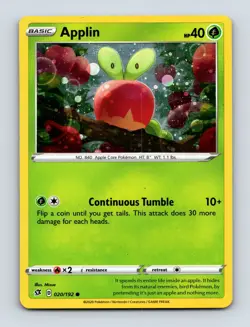 Applin - (Cosmos Holo) 020/192 Blister Exclusives NM Promo Pokemon Card - Image 1