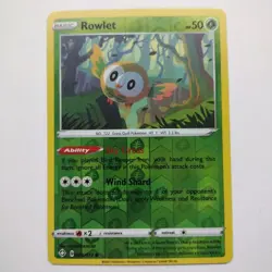 Pokemon TCG Rowlet SWSH Shining Fates 006/072 Reverse Holo Common Card NM - Image 1
