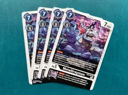 MetalGreymon EX4-045 Playset Alternative Being Booster Digimon Card x4 - Image 1