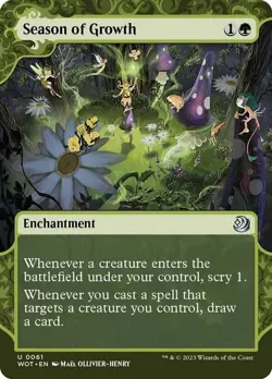 1x Season of Growth - Foil MTG Wilds of Eldraine: Enchanting Tales NM Magic Foil - Image 1