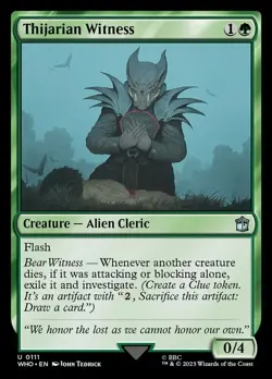 1x Thijarian Witness - Foil MTG Doctor Who NM Magic Foil - Image 1