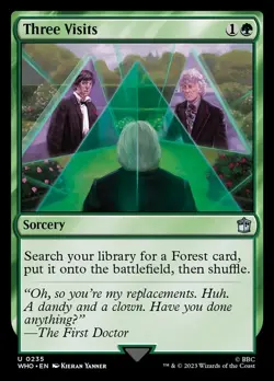 1x Three Visits - Foil MTG Doctor Who NM Magic Foil - Image 1