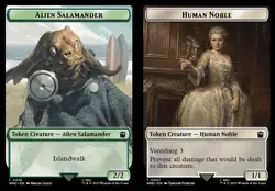 1x Alien Salamander (16) // Human Noble (7) Token - Foil MTG Doctor Who NM Magic - Image 1