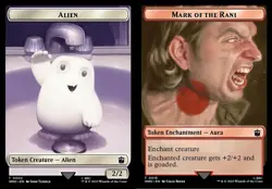 1x Alien (2) // Mark of the Rani (15) Token - Foil MTG Doctor Who NM Magic Foil - Image 1