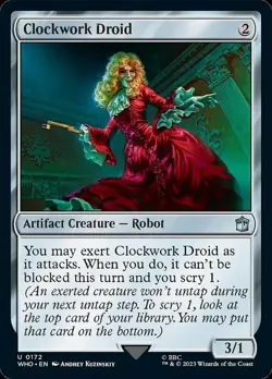 1x Clockwork Droid - Foil MTG Doctor Who NM Magic Foil - Image 1