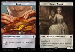 1x Food (27) // Human Noble (7) Token - Foil MTG Doctor Who NM Magic - Image 1
