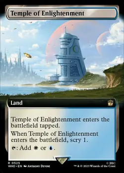 1x (525) Temple of Enlightenment - FOIL - EXTENDED ART MTG Doctor Who NM Magic F - Image 1
