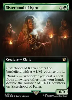 1x (399) Sisterhood of Karn - EXTENDED ART MTG Doctor Who NM Magic Regular - Image 1