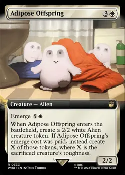 1x (333) Adipose Offspring - EXTENDED ART MTG Doctor Who NM Magic Regular - Image 1