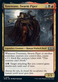 1x Totentanz, Swarm Piper MTG Wilds of Eldraine NM Magic Regular - Image 1