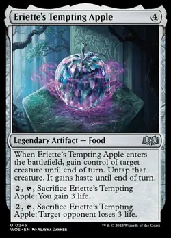 1x Eriette's Tempting Apple - Foil MTG Wilds of Eldraine NM Magic Foil - Image 1