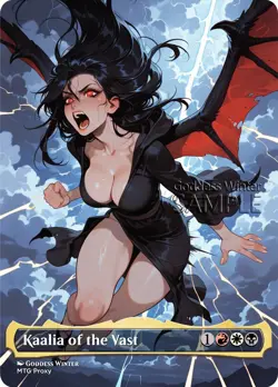MTG - Kaalia of the Vast - Fanart Borderless Style - EDH / Playtest - Image 1