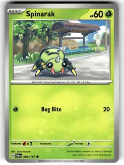 Pokemon Twilight Masquerade 004/167 Spinarak - Image 1