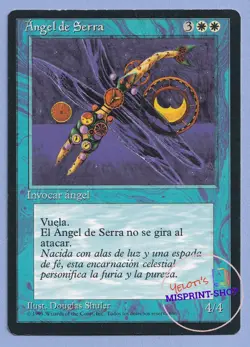 Serra Angel Spanish Mtg MISPRINT. Printed with Time Elemental picture (GD) - Image 1