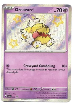 Greavard 070 Sv: Scarlet & Violet Promo Cards Holo Pokemon TCG Shiny Rare - NM - Image 1