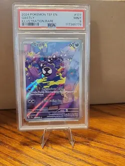 2024 Pokemon TEF en Gastly Illustration Rare PSA Mint 9 - Image 1